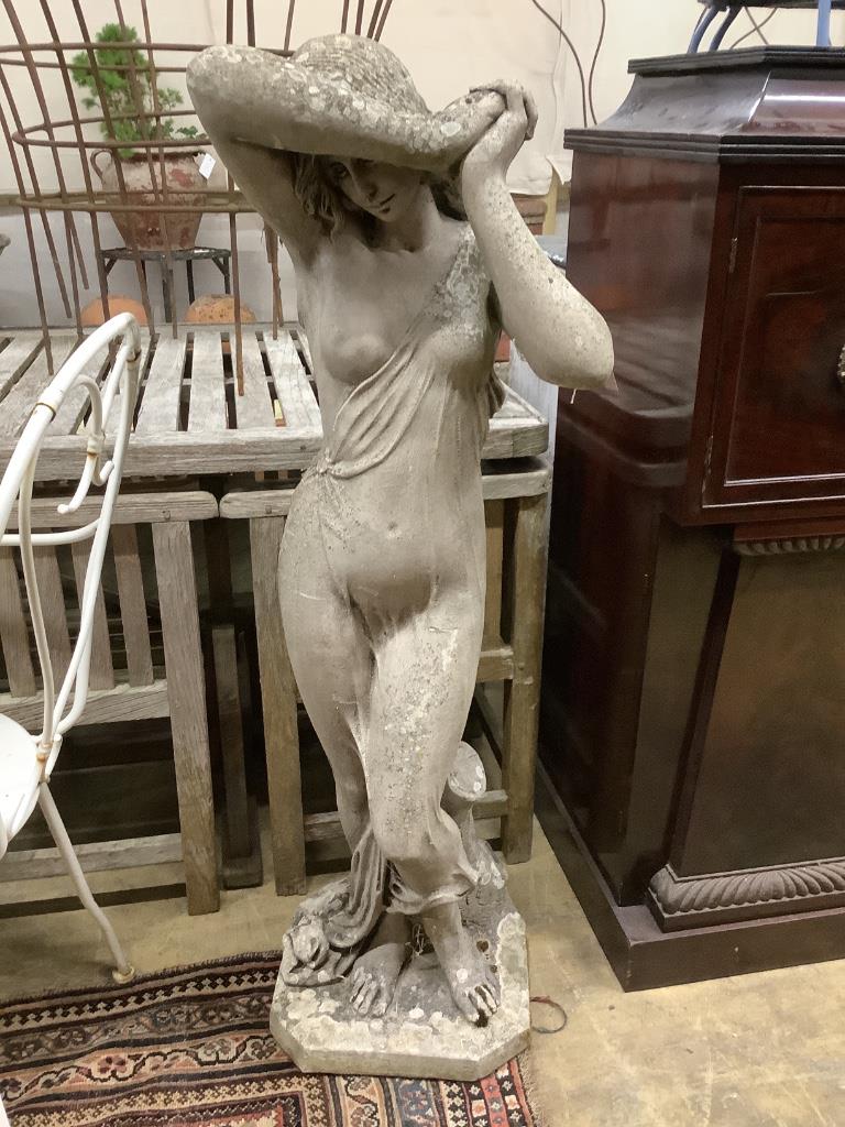 A reconstituted stone garden ornament 
